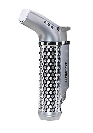 Gümüş Tek Torch Pürmüz Puro Çakmağı