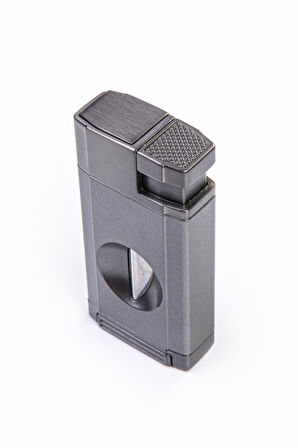 Çift Torch Pürmüz Gunmetal V-Cut Puro Çakmağı