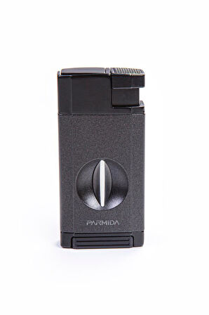 Çift Torch Pürmüz Gunmetal-Siyah V-Cut Puro Çakmağı