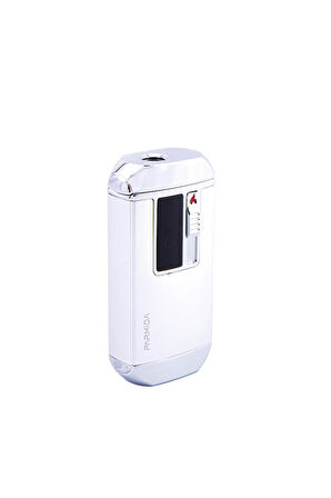 Gümüş Multifonksiyonel Çakmak (Tek Torch Pürmüz Puro Çakmağı, Elektrikli Çakmak, Powerbank, El Feneri)