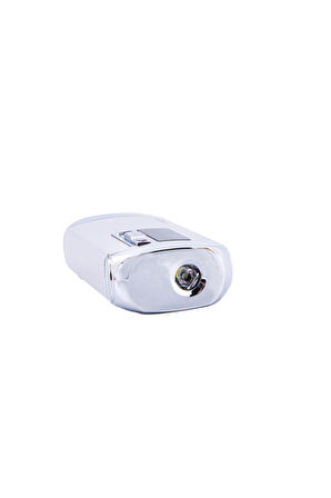 Gümüş Multifonksiyonel Çakmak (Tek Torch Pürmüz Puro Çakmağı, Elektrikli Çakmak, Powerbank, El Feneri)