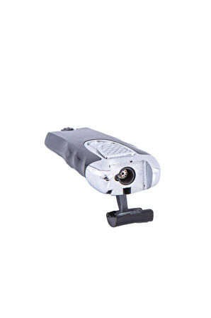 Tek Torch Pürmüz Siyah-Gümüş Puro Çakmağı