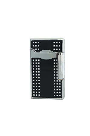 Tek Torch Pürmüz Siyah-Gümüş Puro Çakmağı