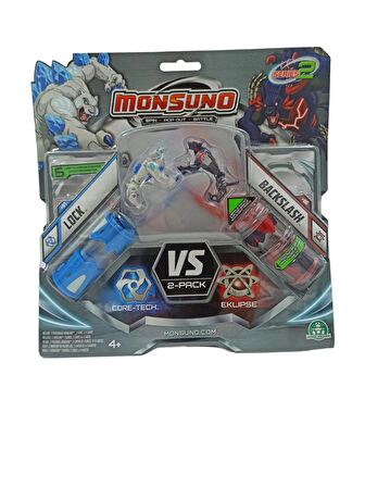 Monsuno Lock, Backslash Tüp 2 Kart 2 Figür Lisanslı Monsuno Oyuncakları