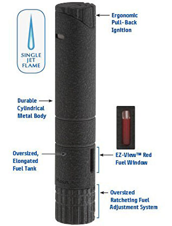 Turrim Tek Torch Pürmüz Gümüş Puro Çakmağı