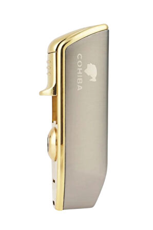 3 Torch Pürmüz Gunmetal Yan Ağız Puro Çakmağı