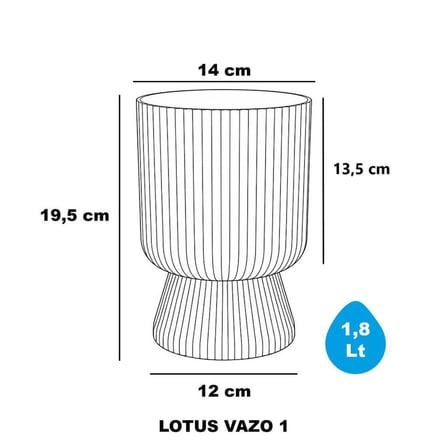 SO-LTSA01 Lotus Ayaklı Plastik Vazo Çiçek Saksı 1.8 Litre No:1 Kum Beji 6 Adet 
