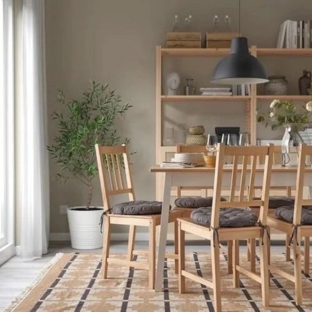 IKEA VIPPÄRT sandalye minderi, koyu gri, 38 cm 