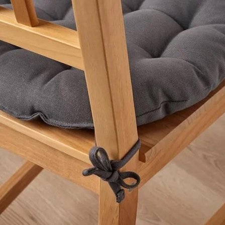 IKEA VIPPÄRT sandalye minderi, koyu gri, 38 cm 