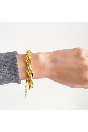 22 Ayar Altın Kaplama Samanyolu Şık Bayan Bileklik Blk-111