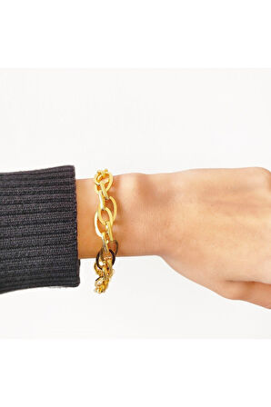 22 Altın Kaplama Samanyolu kadin Zincir Bileklik Blk-172