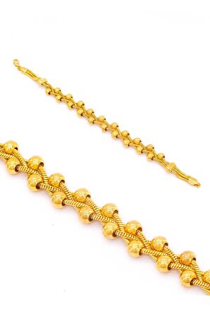 FerizZ Altın Kaplama Spor İşlemesiz Düz Dorika Kadın Bileklik BLK-310