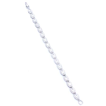 FerizZ 316L Çelik Su Yolu Oval Zirkon Taşlı Kadın Bileklik BLK-509