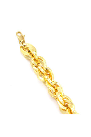 Altın Kaplama Oval Halkalı Şık Samanyolu Kadın Bileklik