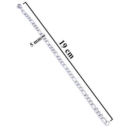 316L Çelik Figaro Erkek Zincir Bileklik EBLK-235