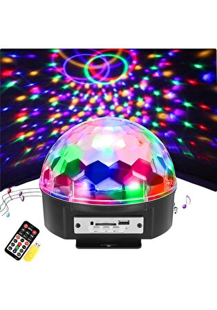 Renkli LED Disko Topu Sahne Işığı Veren Bluetooth Hoparlör