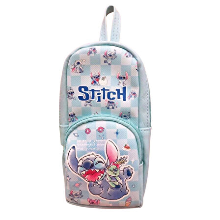 Petityu Çanta Şeklinde Stitch Kalem Kutusu Buz Mavisi 