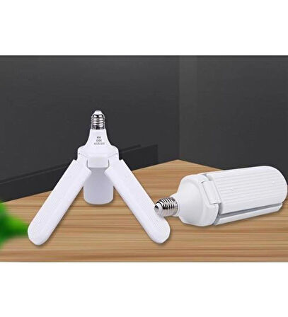 Pervane Katlanabilir Led Ampul katlı Beyaz Işık E27 Duy  45W