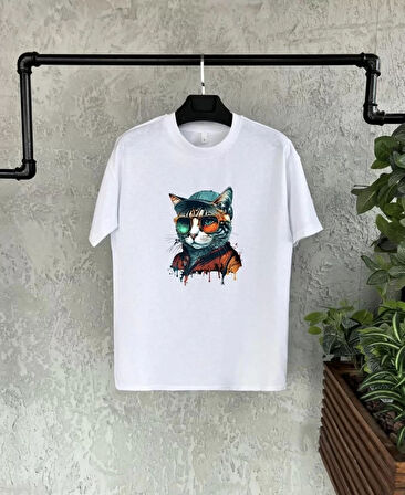 Unisex Çocuk Baskılı T-Shirt - Beyaz