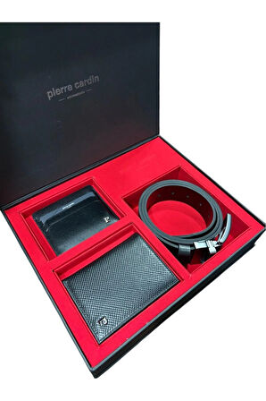 Erkek %100 Deri Kemer Cüzdan 3'lü Spor Set Takım R.O.Z.1.4.E.L.T.