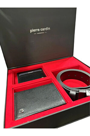 Erkek %100 Deri Kemer Cüzdan 3'lü Spor Set Takım R.O.Z.1.4.E.L.T.