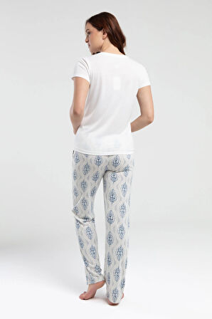 Kadın Krem Lohusa Pijama Takım R.O.3.2.Z.E.5.6..L.T.