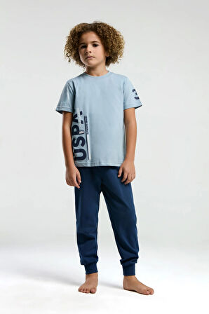 Erkek Çocuk Baskılı Pijama Takımı P.O.R.O.Z.2.0.1.E.L.3.T.