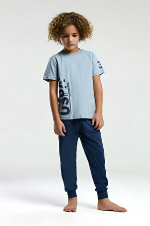 Erkek Çocuk Baskılı Pijama Takımı P.O.R.O.Z.2.0.1.E.L.3.T.