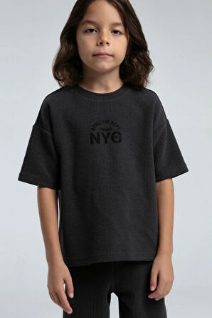 Erkek Çocuk Antrasit Pamuklu Şortlu Alt Üst Takım A.R.N.T.R.3.O.Z.5.E.L.6.T.4.