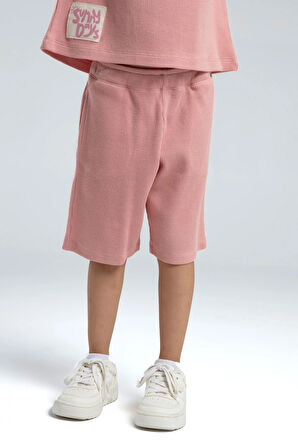 Kız Çocuk Pembe Pamuklu Şortlu Alt Üst Takım A.R.N.T.R.3.O.Z.6.E.L.2.T.8.