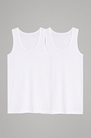 Erkek Klasik Modal 2'li Siyah - Beyaz Kutulu Atlet