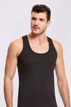 Erkek Klasik Modal 2'li Siyah - Beyaz Kutulu Atlet