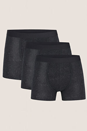 Erkek Karışık Desenli Modal 3'lü Boxer