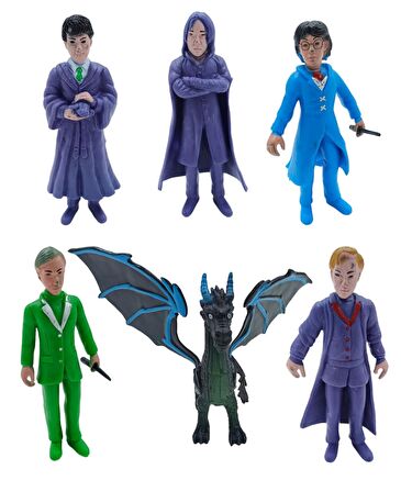 Herry Potter Oyuncak Figürleri 5 Figür 1 Ejderha Set  
