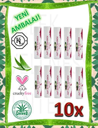 Forever Aloe Lips- Dudak Koruyucu Krem - (ALOE VERA ve JOJOBA İÇERİR) -10 Adet