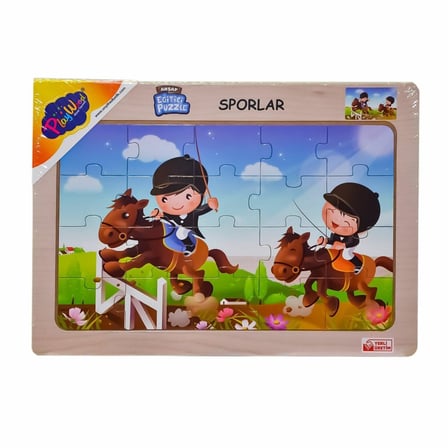 Ony-85-86-87-88 Ahşap Eğitici Puzzle Sporlar-Onyıl