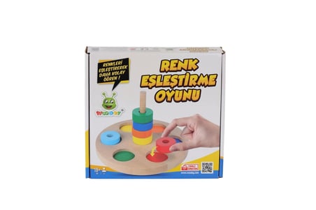 Kr136 Woodoy Renkli̇ Halka Eşleşti̇rme Oyunu