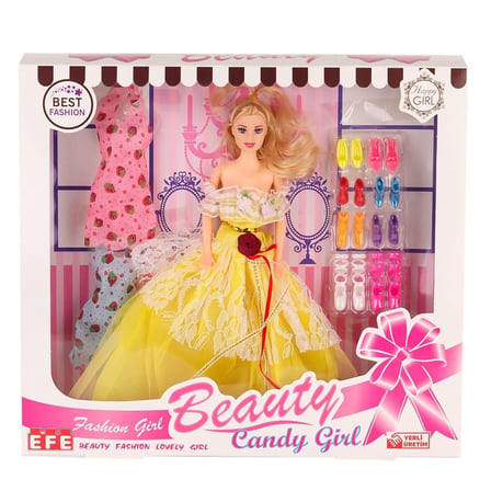 207 Ayakkabı Setli Candy Girl Bebek-Efe Toys