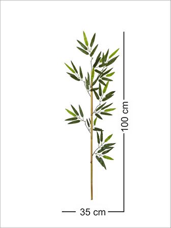 Bambu Çubuk Yapraklı, Ekonomik, 100cm 5li