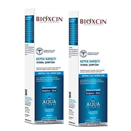Bioxcin Aqua Thermal Kepekli Saçlar İçin Kepek Önleyici Şampuan 2x300 ml