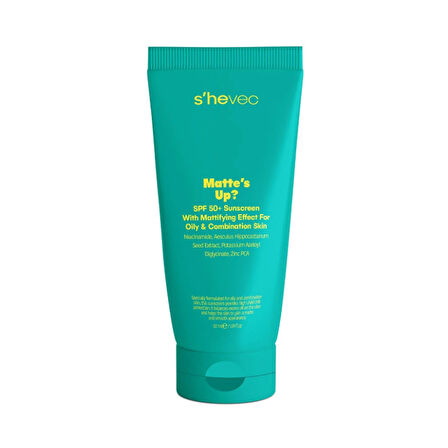 She Vec Matte's SPF50+ Yağlı ve Karma Ciltler için Matlaştırıcı Etkili Güneş Kremi 50 ml