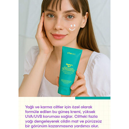 She Vec Matte's SPF50+ Yağlı ve Karma Ciltler için Matlaştırıcı Etkili Güneş Kremi 50 ml