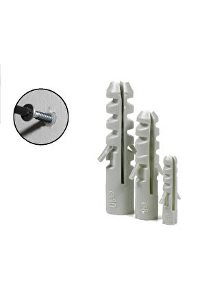 DB80 Plastik Dübel Karma Seti Paket 80 Adet