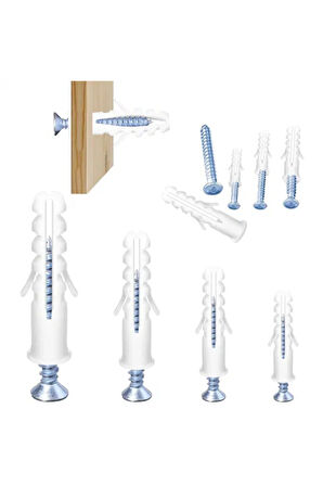 DB80 Plastik Dübel Karma Seti Paket 80 Adet