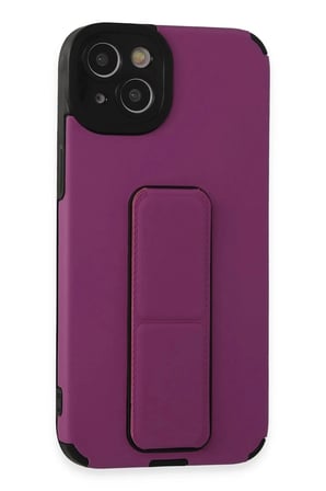 aklow akyoleticaret iPhone 14 Plus Kılıf Mega Standlı Silikon - Mor