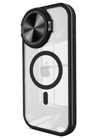 aklow akyoleticaret iPhone 15 Pro Max Kılıf Teleskop Lens Magsafe Silikon Kapak - Siyah