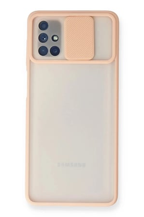 aklow akyoleticaret Samsung Galaxy M51 Kılıf Palm Buzlu Kamera Sürgülü Silikon - Pembe
