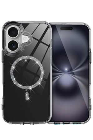 aklow akyoleticaret iPhone 16 Plus Live Diamond Magsafe Kapak - Siyah