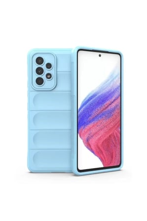 aklow akyoleticaret Samsung Galaxy A73 5G Kılıf Optimum Silikon - Sky Blue