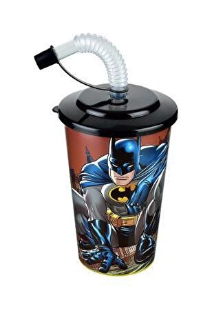 Batman Kapaklı Pipetli Bardak 400 Ml. TP513A